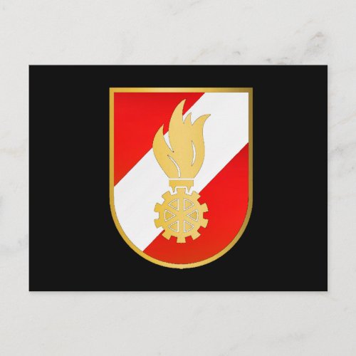 Schlichte Postkarte mit Feuerwehr Wappen sterreic Postcard