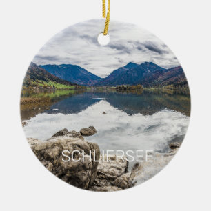 Schliersee Bavaria Lake Germany Panorama Souvenir Ceramic Ornament