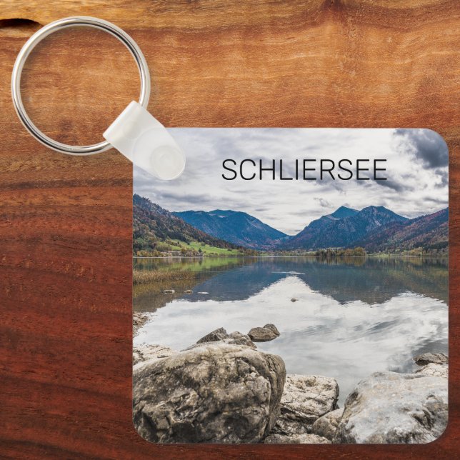 Schliersee Bavaria Lake Germany Panorama Souvenir Keychain (Front)