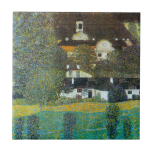 Schloss Kammer on the Attersee II By Gustav Klimt Ceramic Tile
