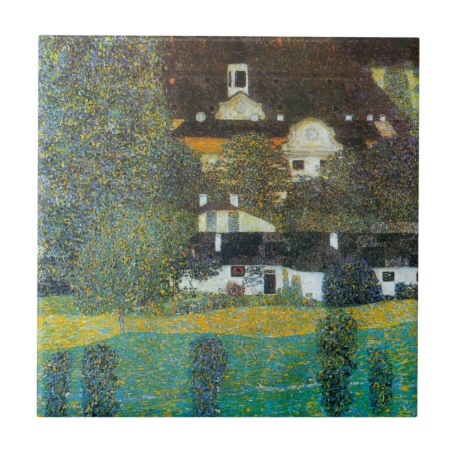Schloss Kammer on the Attersee II By Gustav Klimt Ceramic Tile (Front)
