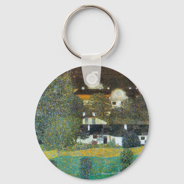 Schloss Kammer on the Attersee II By Gustav Klimt Keychain (Front)