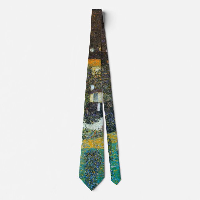 Schloss Kammer on the Attersee II By Gustav Klimt Neck Tie (Front)