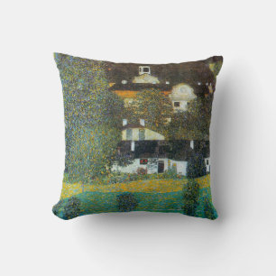 Schloss Kammer on the Attersee II By Gustav Klimt Throw Pillow