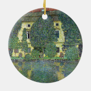 Schloss Kammer on the Attersee III By Gustav Klimt Ceramic Ornament