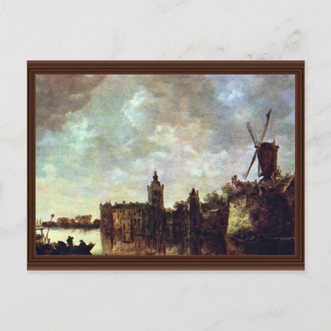 Schloß Montfort By Goyen Jan Van (Best Quality) Postcard (Front)