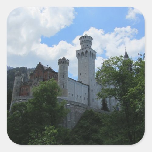 Schloss Neuschwanstein Castle Square Sticker