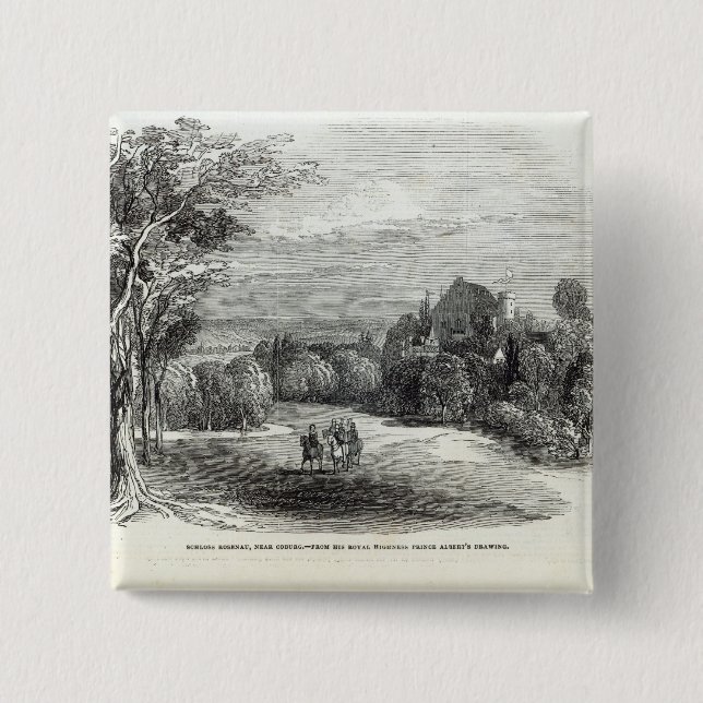 Schloss Rosenau, near Coburg Pinback Button (Front)