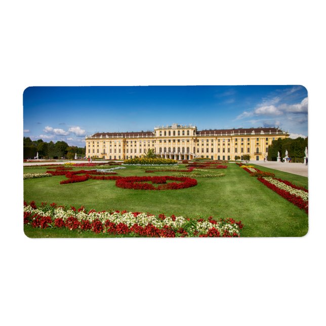 Schloss Schoenbrunn Vienna Austrria Label (Front)