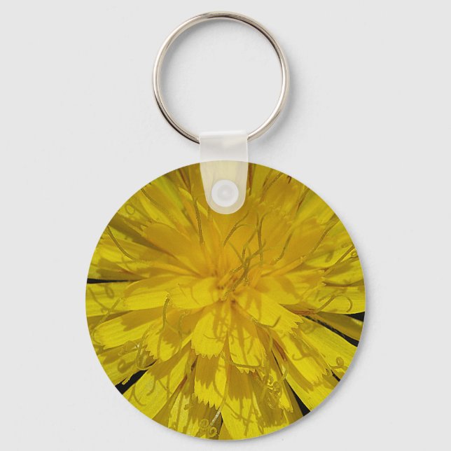 Schlüsselanhänger gelbe Wildblütenmitte Keychain (Front)