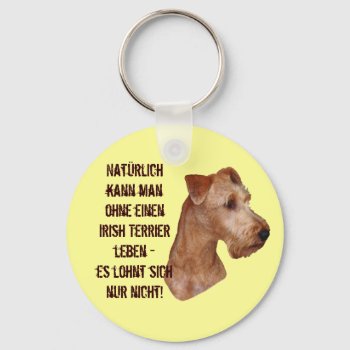 Schlüsselanhänger "irish Terrier" Keychain by mein_irish_terrier at Zazzle