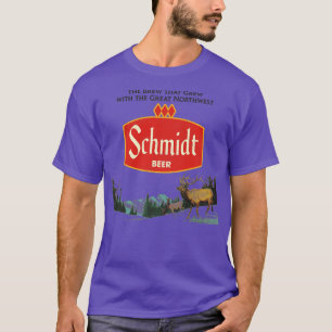 Schmidt Beer Retro Defunct Nature Scene T-Shirt