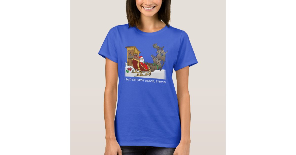 Schmidt House Cartoon Christmas Shirt | Zazzle.com