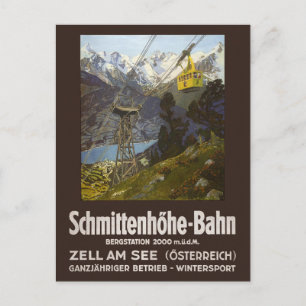 Schmittenhoehe-Bahn Austria Vintage Poster 1930 Postcard