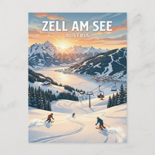 Schmittenhöhe Ski Resort, Zell am See Austria Postcard