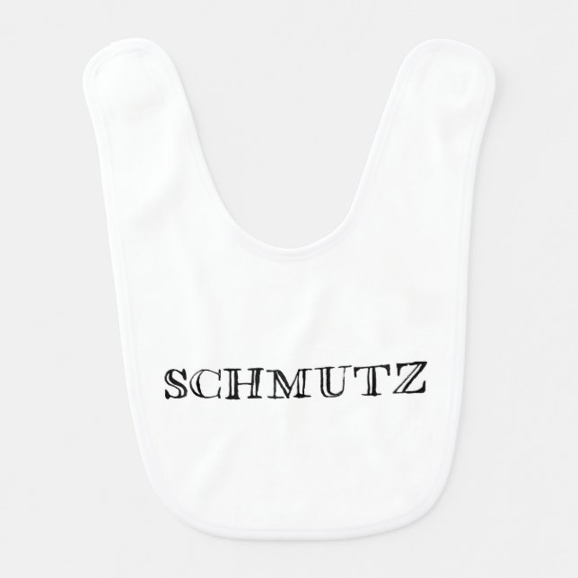 Schmutz Jewish Humor Baby Bib (Front)