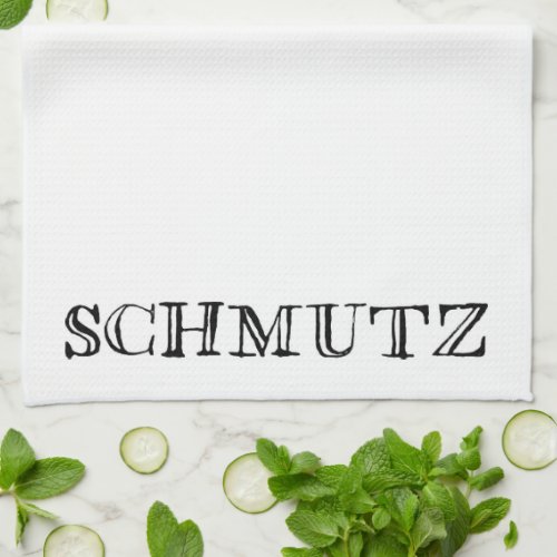 Schmutz Jewish Humor Kitchen Towel