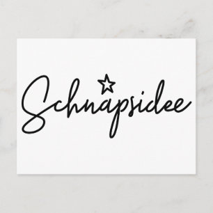 Schnapsidee, German Word, Booze Idea, German Holiday Postcard