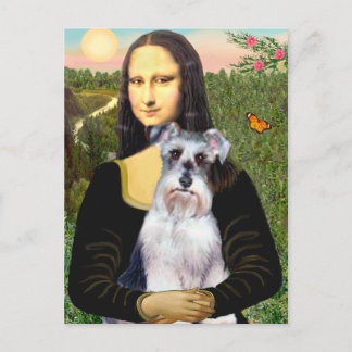 Schnauzer 2N - Mona LIsa Postcard