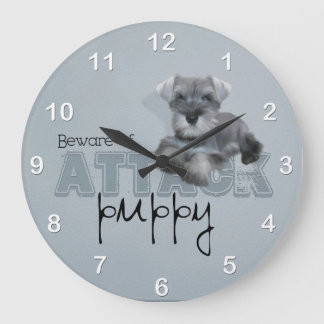 Schnauzer Attack Wall Clock