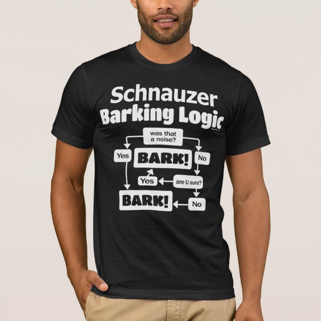 Schnauzer Barking Logic T-Shirt (Front)