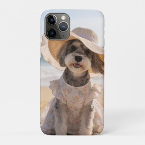 Schnauzer Beach Towel  iPhone 11 Pro Case