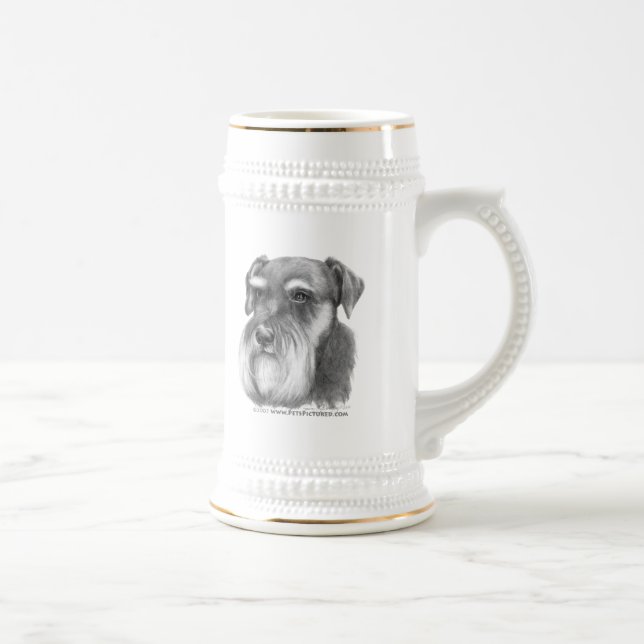 Schnauzer Beer Stein (Right)