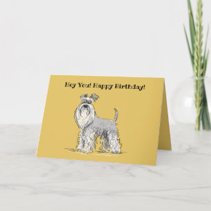 Schnauzer Birthday Card