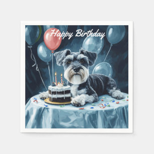 Schnauzer Birthday Napkins