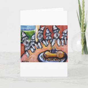 Schnauzer birthday party card