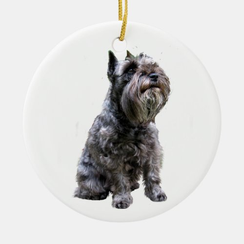 Schnauzer  _ Black 1 Ceramic Ornament