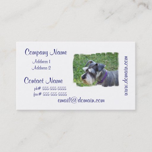Customizable Schnauzer Business Cards