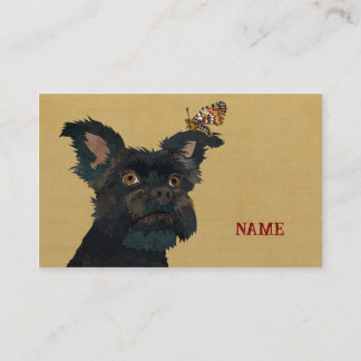 SCHNAUZER & BUTTERFLY BUSINESS CARD