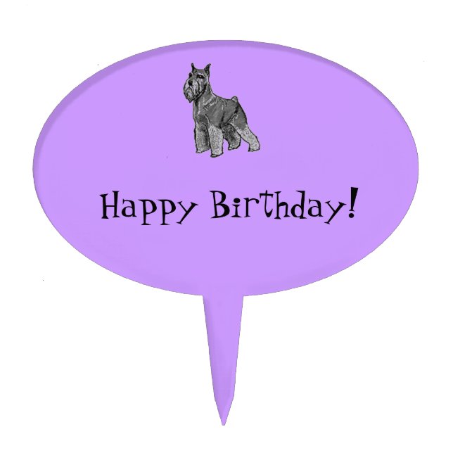 Schnauzer Cake Topper (Front)