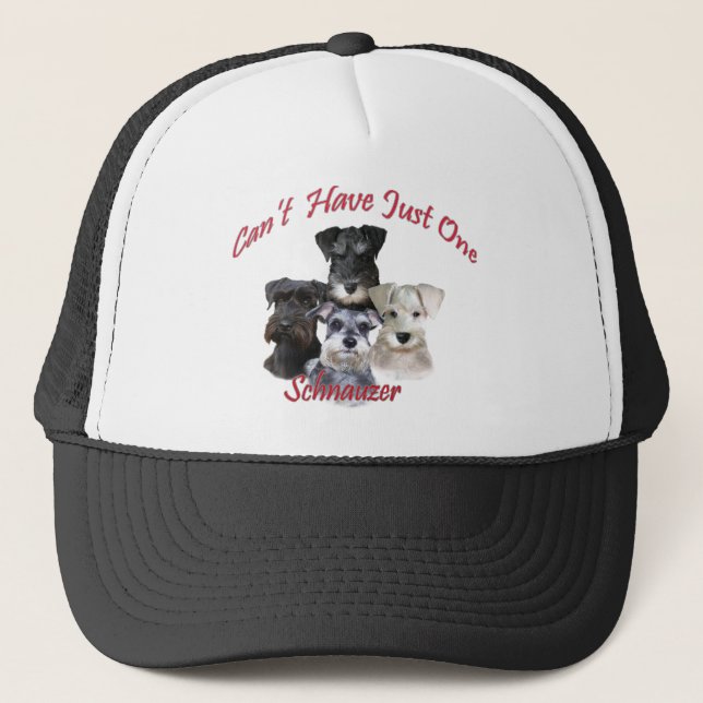 Schnauzer Can't Have Just One Apparel Trucker Hat (Front)