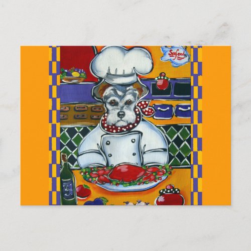 Schnauzer Chef Postcard
