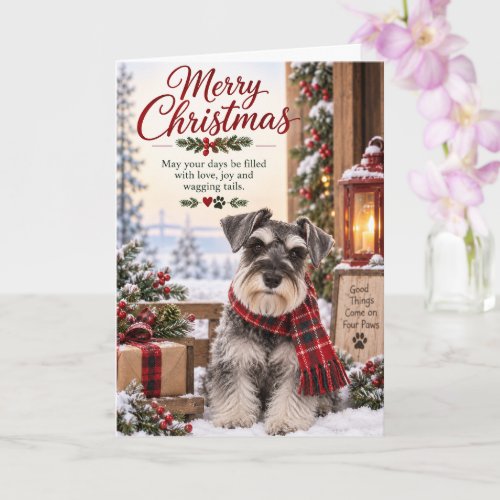 Schnauzer Christmas Card