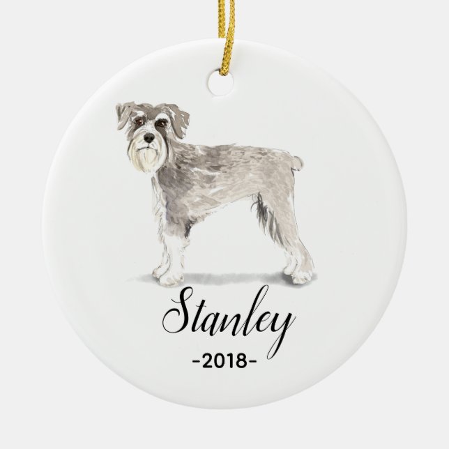 Schnauzer Christmas ornament (Front)