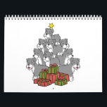 Schnauzer Christmas Tree Calendar<br><div class="desc">This Schnauzer Christmas Tree design makes a great gift for a Schnauzer owner. It features a Miniature Schnauzer dog illustration.</div>