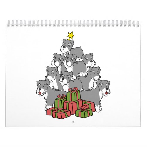 Schnauzer Christmas Tree Calendar