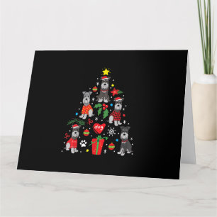 Schnauzer Christmas Tree Ornament Funny Pet Dog Card