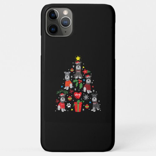 Schnauzer Christmas Tree Ornament Funny Pet Dog iPhone 11 Pro Max Case