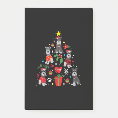 Schnauzer Christmas Tree Ornament Funny Pet Dog Post_it Notes