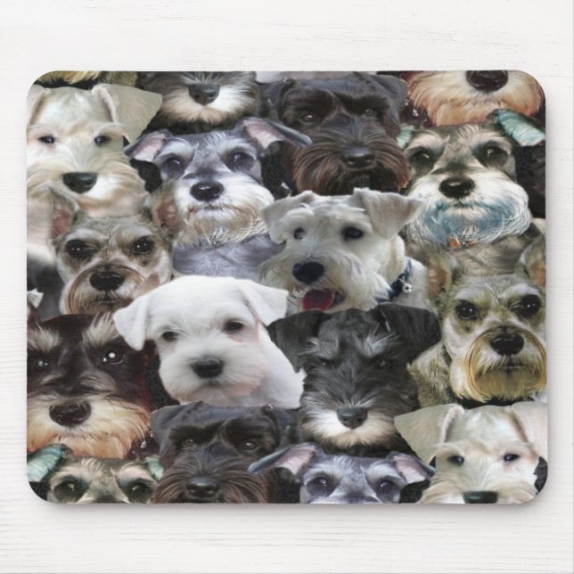 Schnauzer collage mousepad (Front)