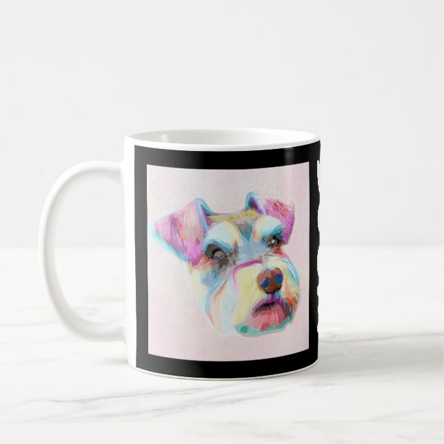 Schnauzer Colorful Coffee Mug (Left)