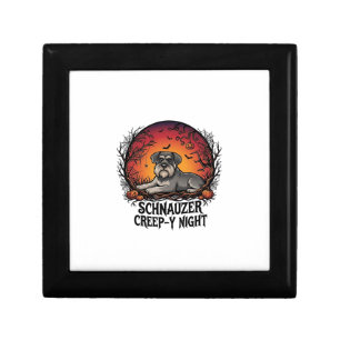 Schnauzer Creep Night Halloween Pumpkins Bats_1 Gift Box