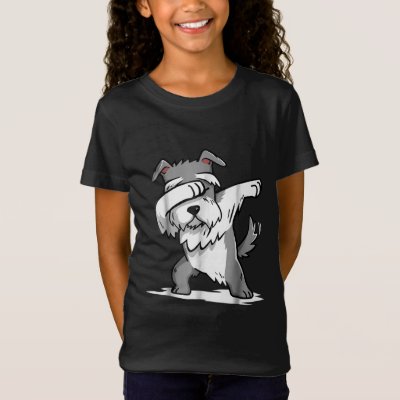 Schnauzer Cute Dabbing Funny Dab Dance Gift T-Shirt