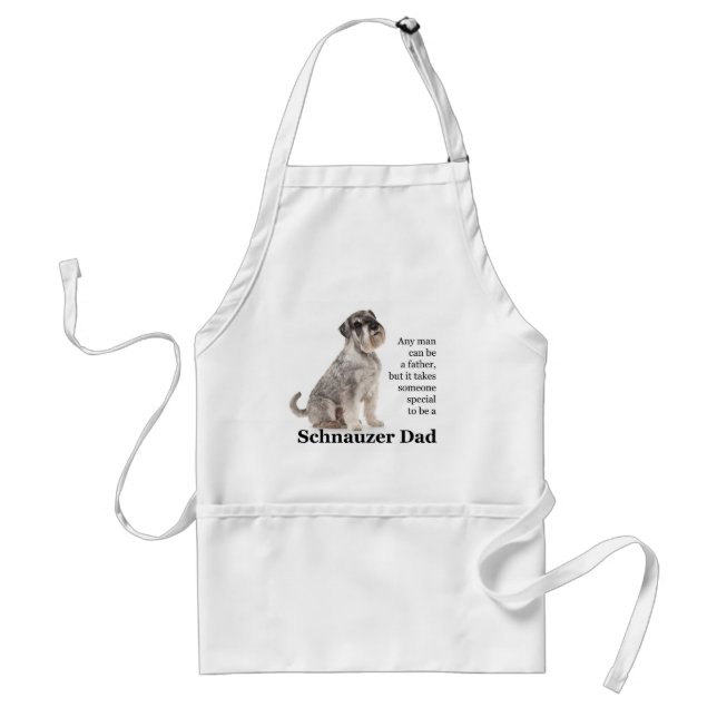 Schnauzer Dad Barbecue Apron (Front)