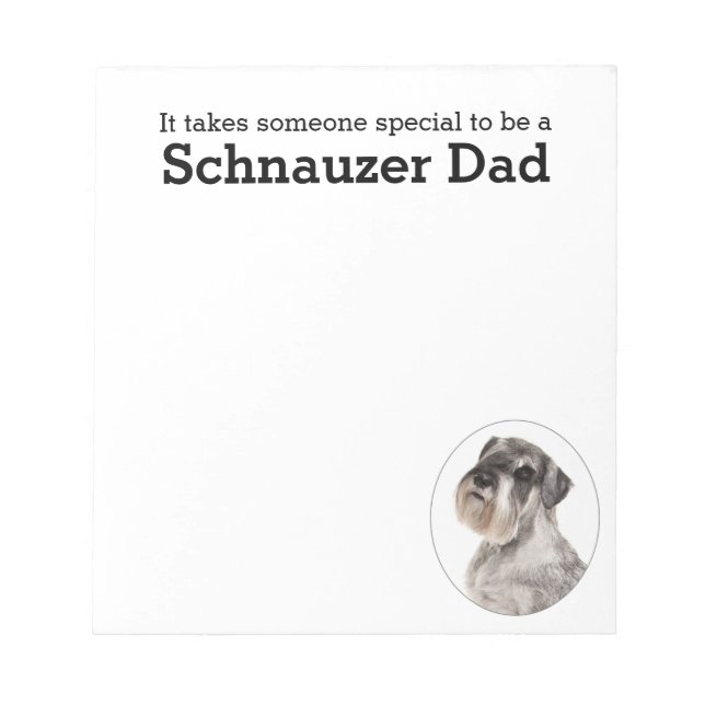 Schnauzer Dad Note Pad (Front)