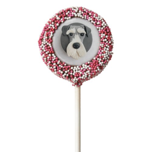 Schnauzer Dog 3D Inspired  Chocolate Covered Oreo Pop